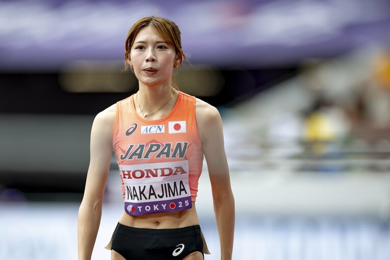 【東京世界陸上】100mハードル予選の結果を待つ中島ひとみ（長谷川体育施設）　©Kiichi Mastumoto