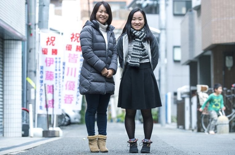 伊藤美誠と母・美乃りさん（2015年撮影）　©︎Takuya Sugiyama