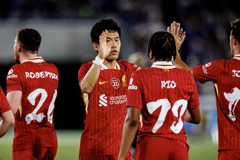 【リバプールで愛されるワタ・エンドウ（全20枚超）】（当時。リバプール＆日本遠征レア写真はまだまだ続きます）　©Kiichi Matsumoto