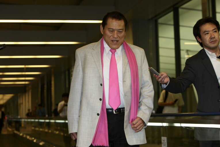 2009年、北朝鮮から帰国したアントニオ猪木　©Shiro Miyake