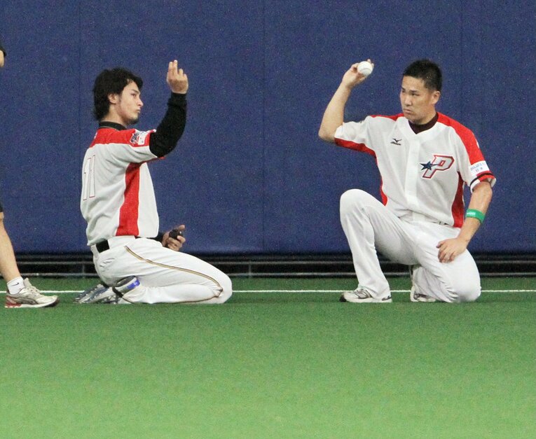 2011年オールスター時のダルビッシュと田中　©JIJI PRESS