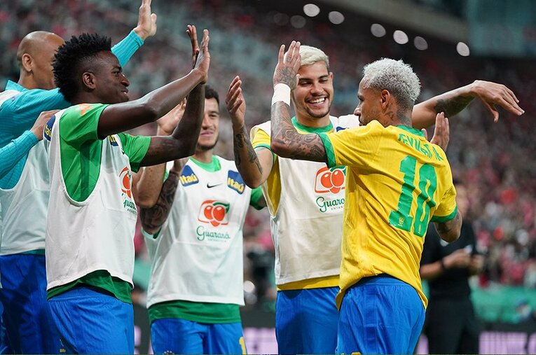 韓国を5－1で一蹴したブラジル。日本代表が付け入るスキはあるのか ／ photograph by Penta Press/AFLO