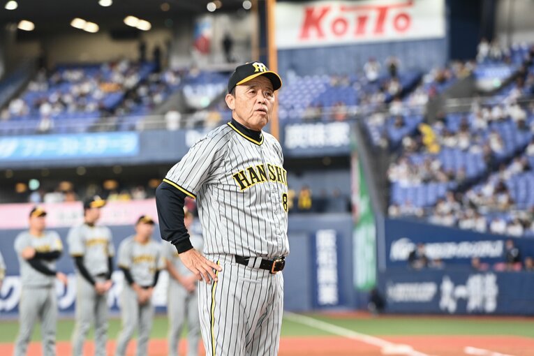 日本一になった直後の岡田彰布監督 ©Nanae Suzuki