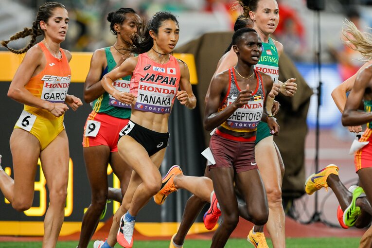 5000m決勝では後方からレースを進めた田中　©Nanae Suzuki