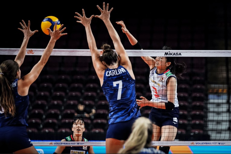 ネーションズリーグ予選ラウンド・アメリカ戦　©︎FIVB