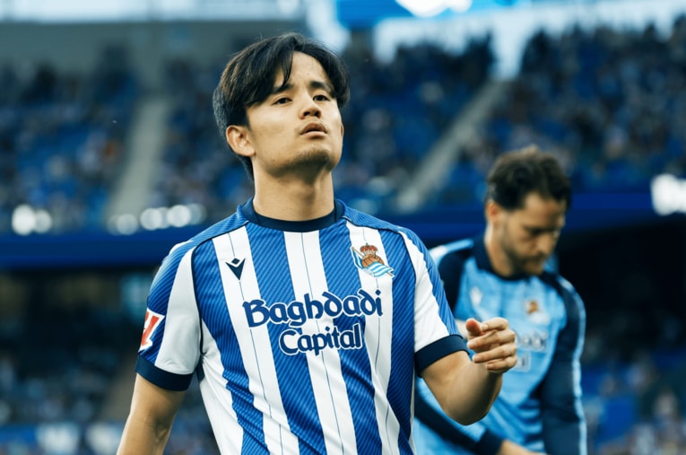 レアル・ソシエダの久保建英。自身初のタイトルを経験した直後の試合で見せた表情とは ／ photograph by Daisuke Nakashima