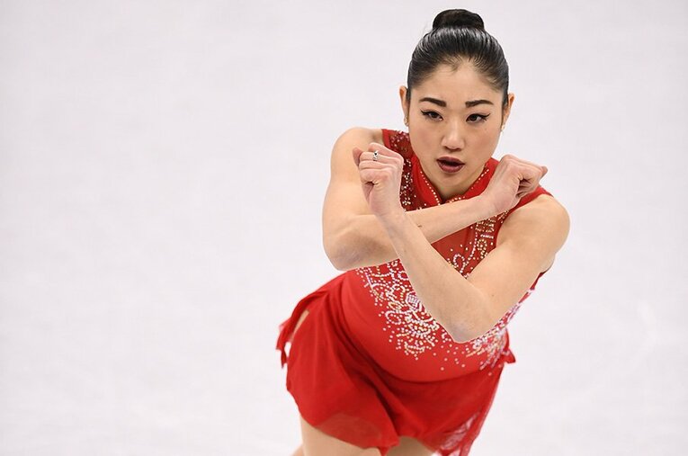 10代の頃から期待された潜在能力が、ついに開花。長洲のトリプルアクセルには観客も喝采した。 ／ photograph by Asami Enomoto/JMPA