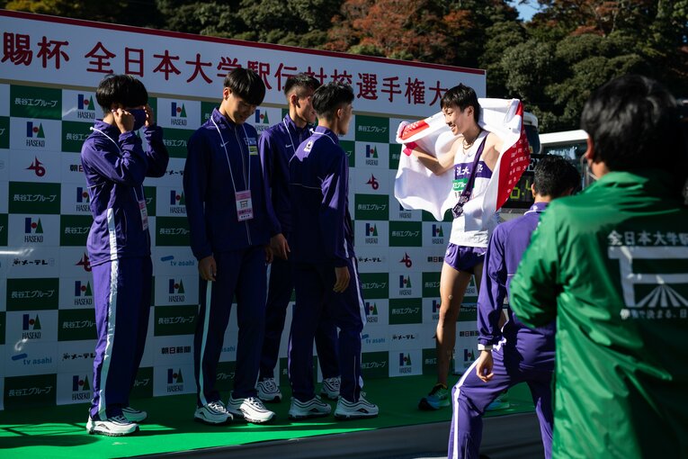 今回も最終区間を走った花尾　©Nanae Suzuki