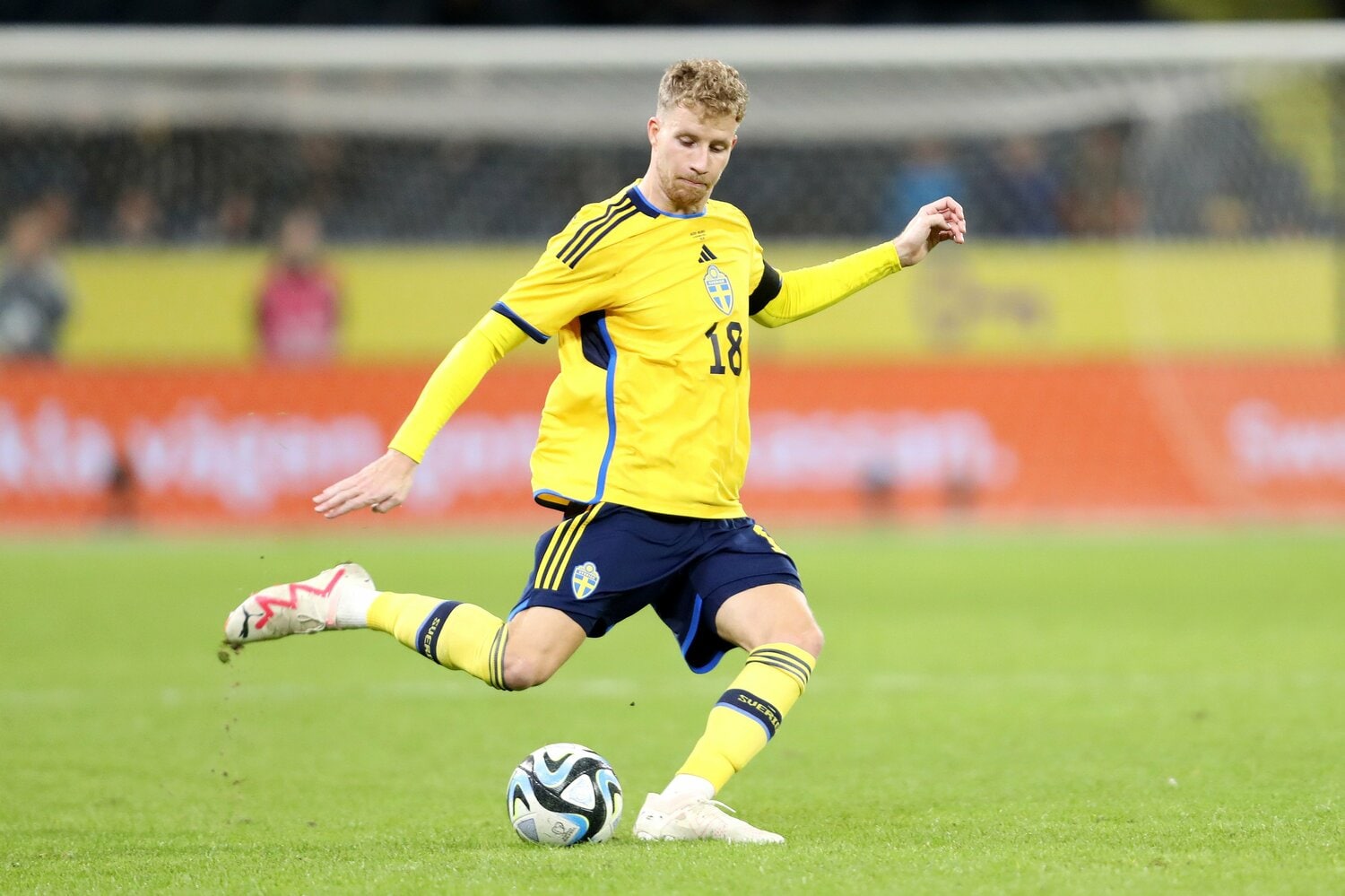 23年10月のスウェーデン代表戦に出場した際のグスタフソン ©Getty Images