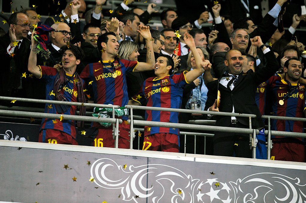 バルサでのCL制覇時 ©Takuya Sugiyama