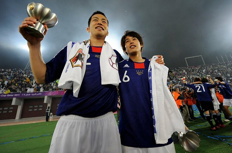 2011年アジア杯の吉田麻也と内田篤人 ／ photograph by Takuya Sugiyama