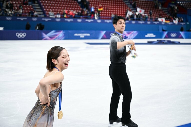 ミラノ五輪ペアで金メダルを獲得した三浦璃来・木原龍一組【スワイプするとそのほかの写真もご覧になれます】　©Asami Enomoto／JMPA