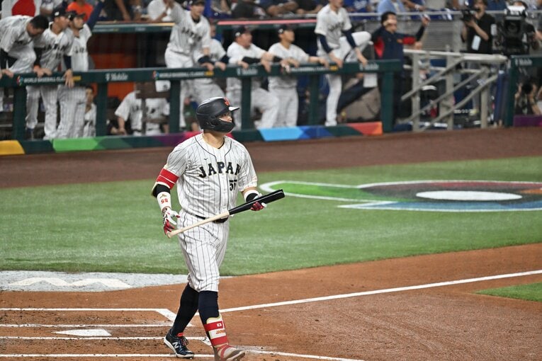 アメリカ戦のホームラン　©Naoya Sanuki