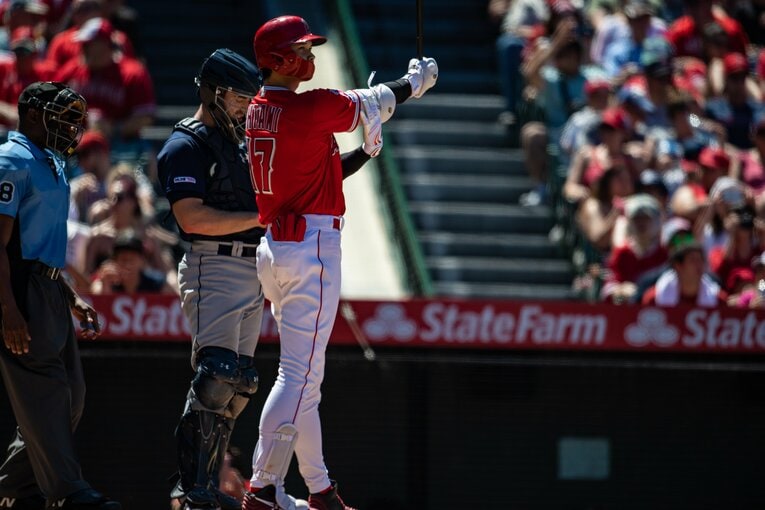 プロ7年目、メジャー2年目（2019年）の大谷翔平　©BUNGEISHUNJU