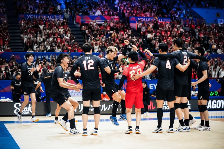 ネーションズリーグ フランス戦　©︎FIVB