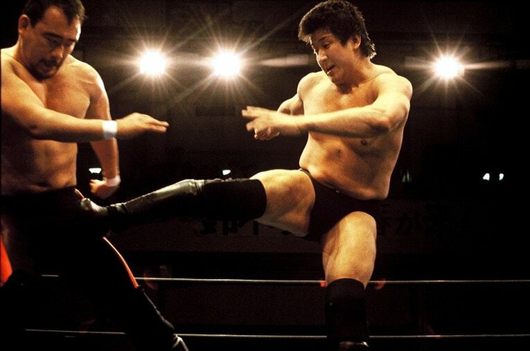 前田日明（右）、山崎一夫（1989年） ／ photograph by Naoya Sanuki