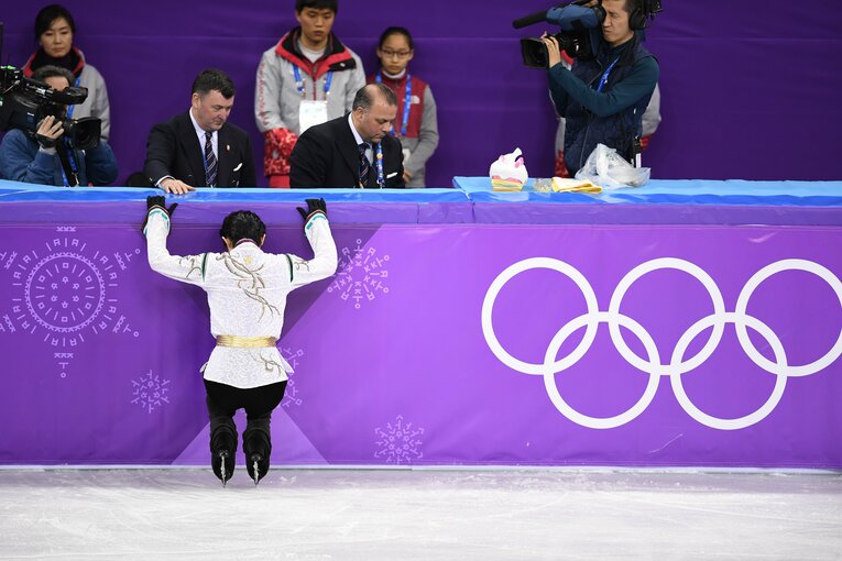 平昌五輪での羽生結弦　©JMPA