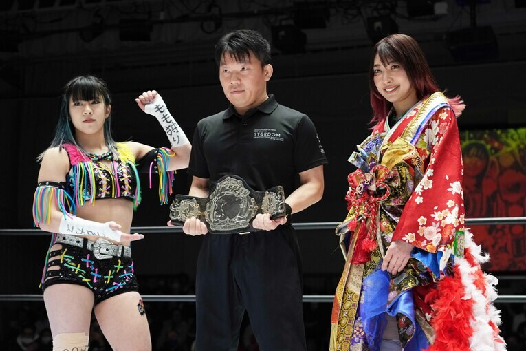 星来芽依のハイスピード王座に挑む向後桃。2024年12月24日、後楽園ホール 　©Essei Hara