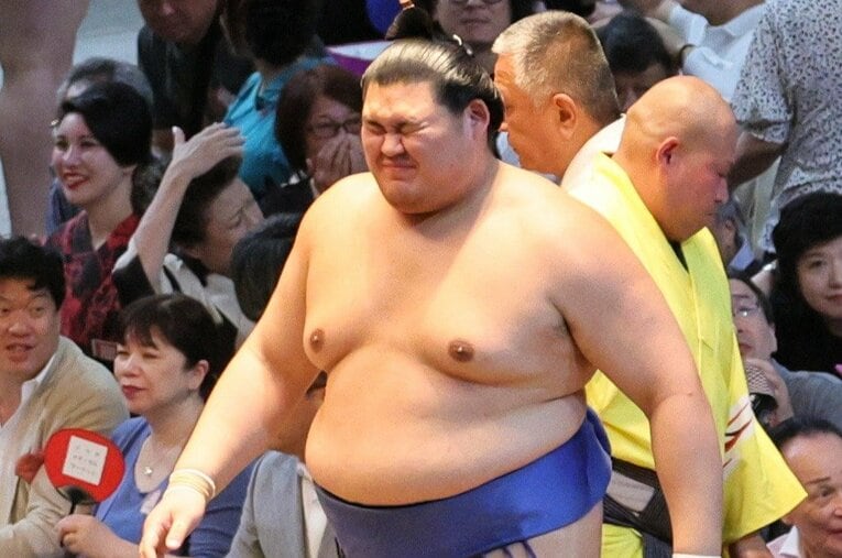 大相撲名古屋場所、11勝4敗だった新横綱・大の里。金星を4つも配給してしまい、厳しい声も聞かれた ／ photograph by JIJI PRESS