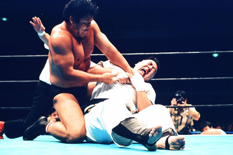 1991年6月、藤波辰爾とシングルで対戦した青柳政司。IWGP王座への挑戦は幻に終わった