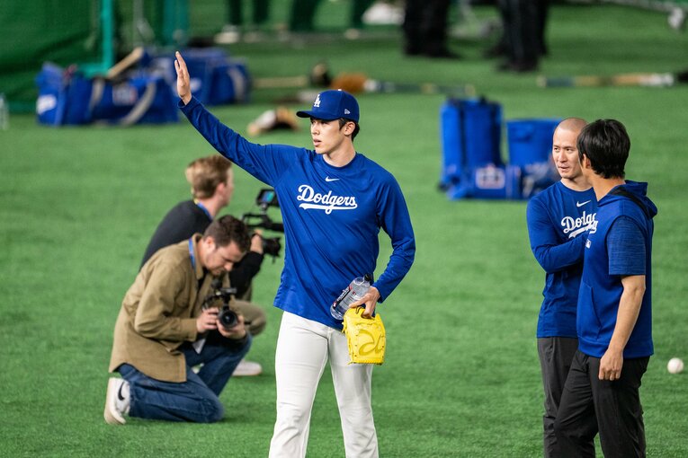 【最新フォト】MLB開幕シリーズ2025　大谷翔平らドジャース軍団は東京ドームでのびのびと調整　©︎Nanae Suzuki
