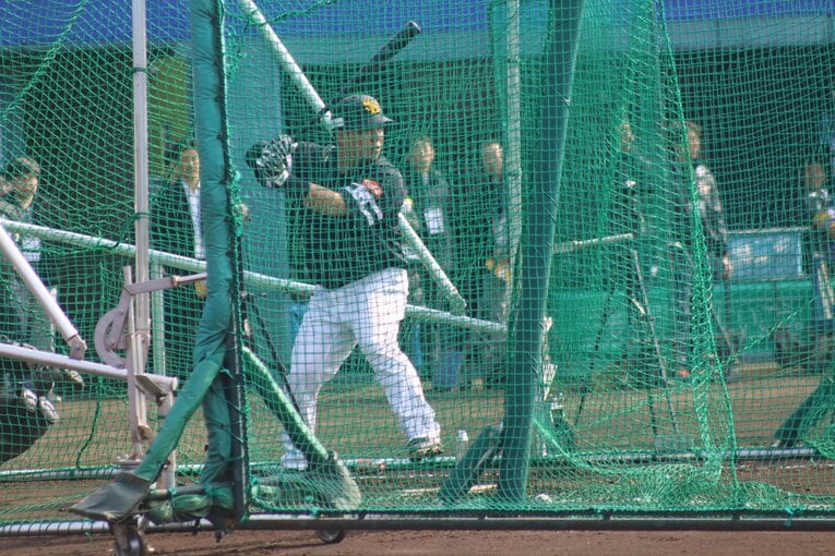 山川の打撃練習　©Kou Hiroo