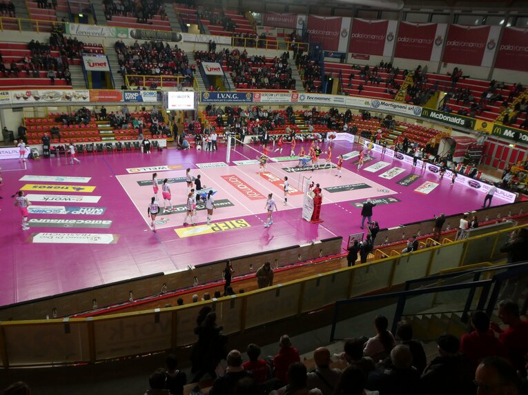 2018/19シーズン、イタリア・セリエAのラルディーニ・フィロットラーノでプレーした頃の岩崎こよみ（当時・冨永）©︎Noriko Yonemushi