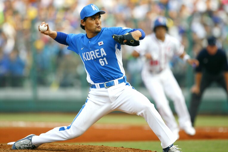 第1回大会で最多セーブを挙げたパク・チャンホ。韓国人初のメジャーリーガーとして、ドジャースなどで活躍。2011年にはオリックスにも所属した　©Naoya Sanuki