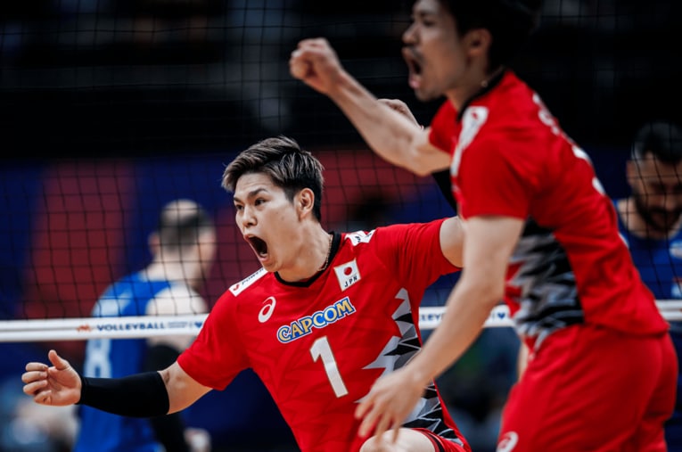 西田有志（VNLセルビア戦）©︎Volleyball World