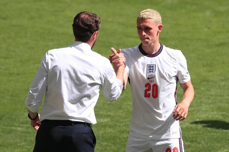 イングランド・サポーターの期待を一身に背負うフィル・フォデン。クロアチアとの初戦でも存在感を放った ／ photograph by Getty Images