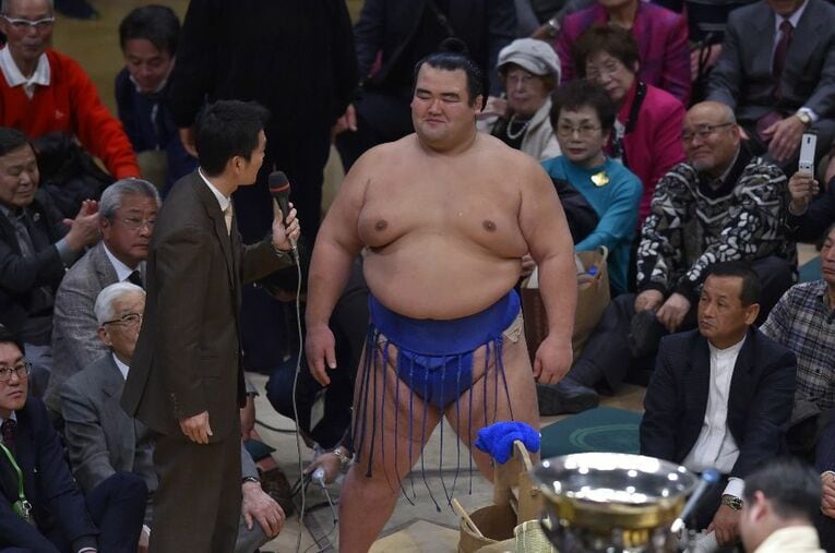 11月場所8日目に引退を発表した琴奨菊（写真は2016年1月場所での初優勝時） ／ photograph by JMPA