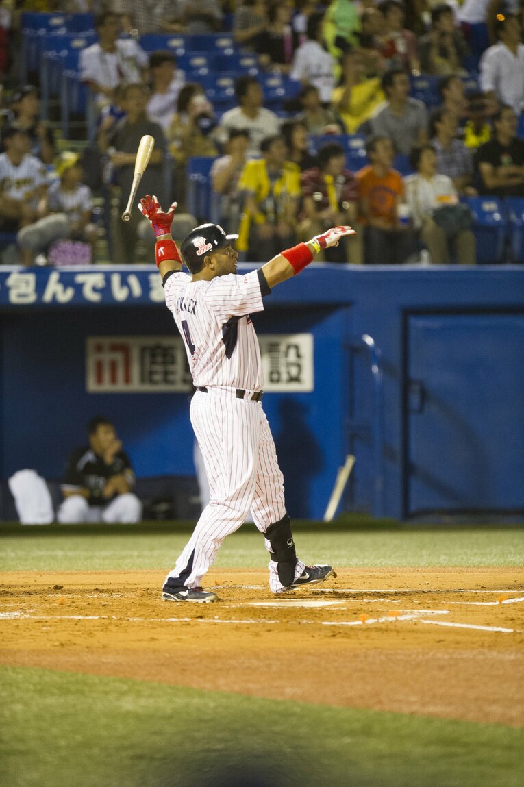 本塁打記録を更新した13年のバレンティン　©Nanae Suzuki