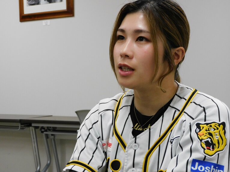 野球人生を振り返る前田桜茄　©︎Haruka Sato