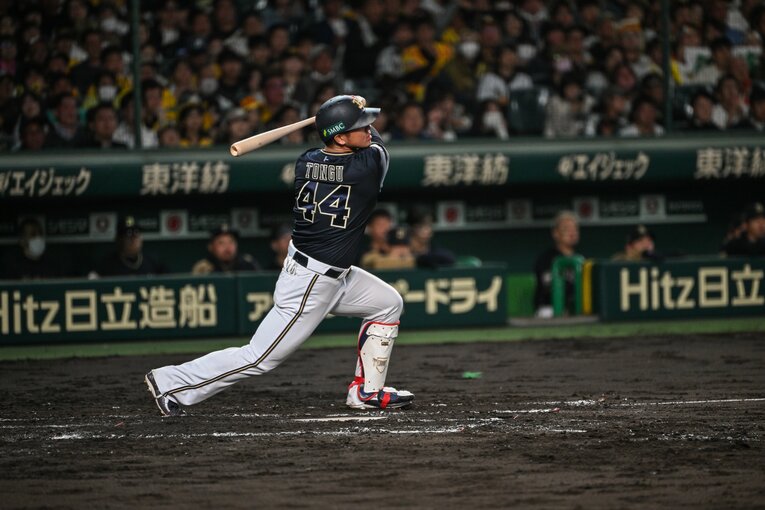 その後の4回にオリックス頓宮が同点ホームランを放つ　©︎Nanae Suzuki