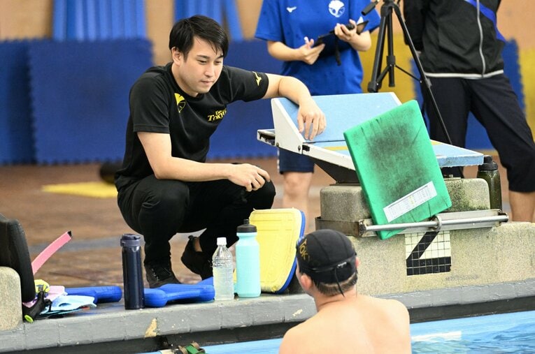 日大時代は日本代表の経験もある押切雄大。2022年から東大水泳部のコーチを務めるが、非強豪校ということもあり当初は多くのカルチャーショックがあったという ／ photograph by Keiji Ishikawa