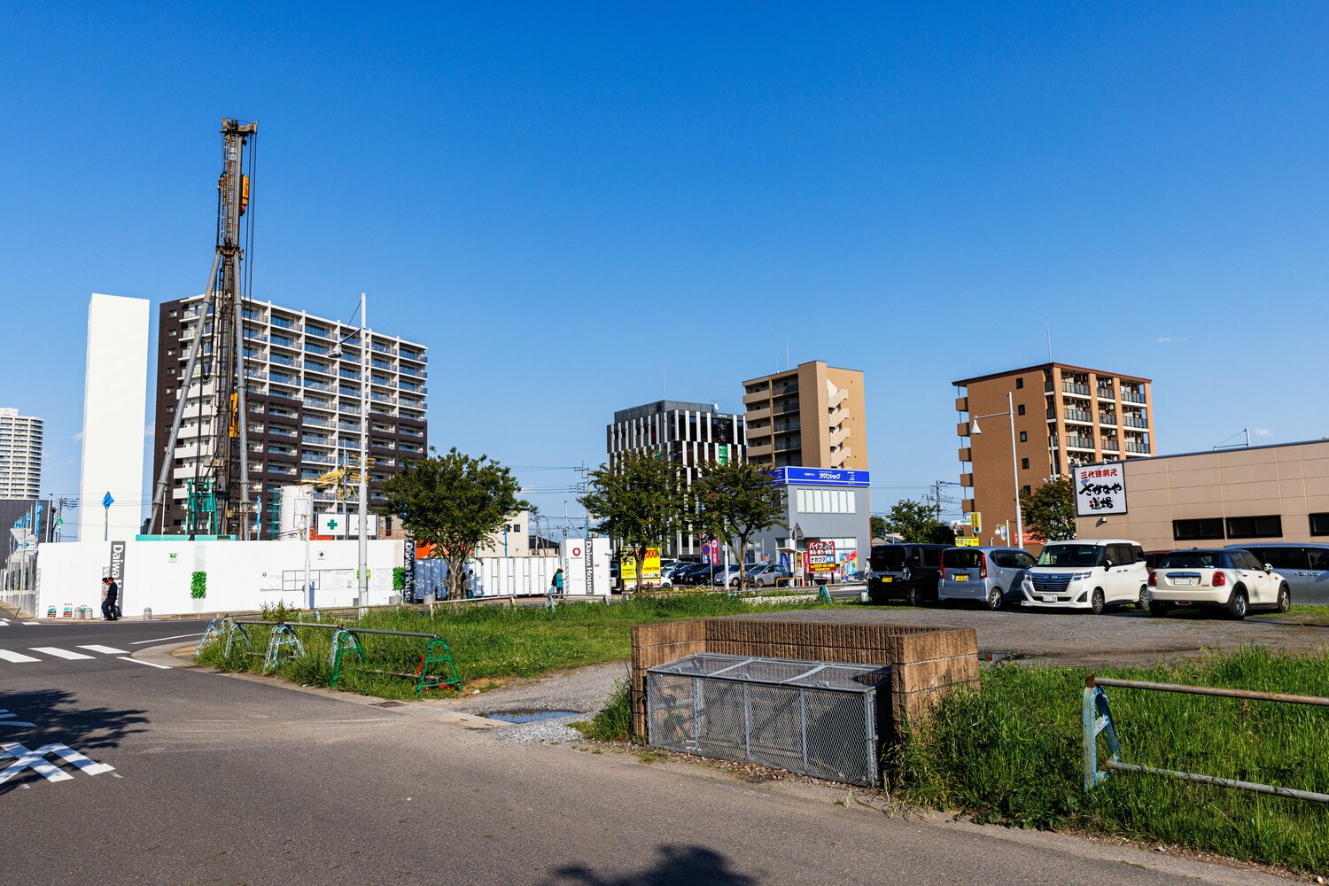 2005年につくばエクスプレスが開業してから、さらに人口が増えたという守谷市。駅の周りはのどかな雰囲気が残っている