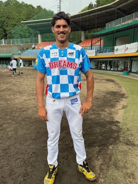 身長2m4cm、パキスタン出身のムシャラフ・カーン投手　©︎Yasushi Washida