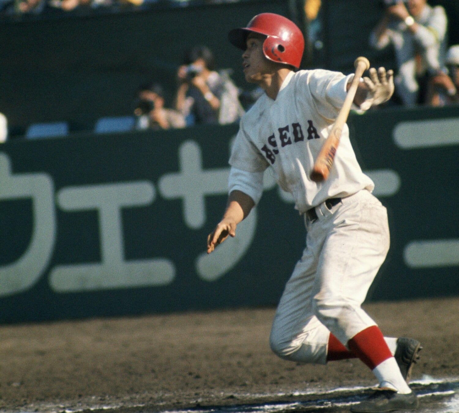 早大時代の岡田のバッティング　©Shinichi Yamada/AFLO