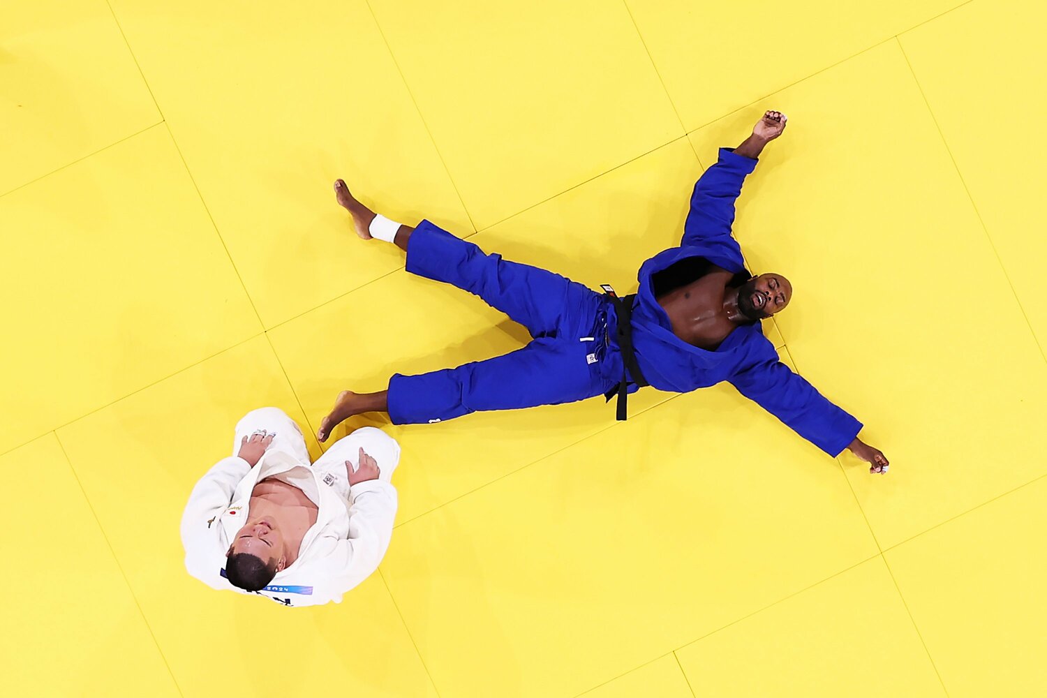 代表戦でリネールが勝利し、フランスの金メダルが決まった瞬間　©Getty Images