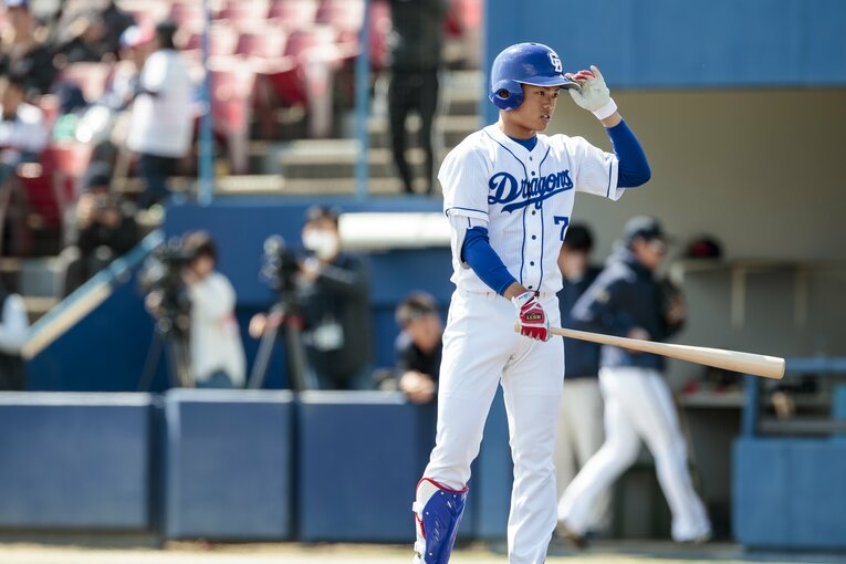 2019年3月、1年目の根尾　©Kiichi Matsumoto