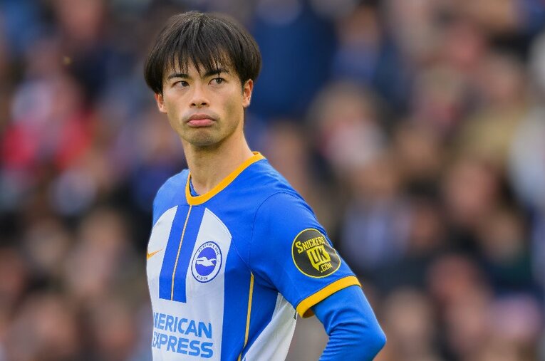 ゴールもしくはアシストをプレミアリーグ「5試合連続」でマークした三笘。ブライトンのクラブ新記録を打ち立てた ／ photograph by Getty Images