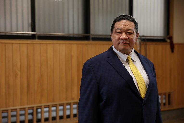 元大関・魁皇の浅香山親方　©Shigeki Yamamoto