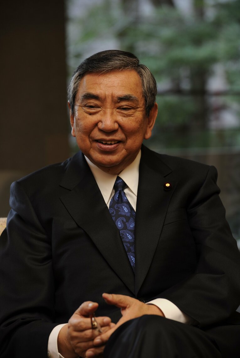 1999年から2013年まで日本陸連の会長も務めた河野洋平氏　©Keiji Ishikawa