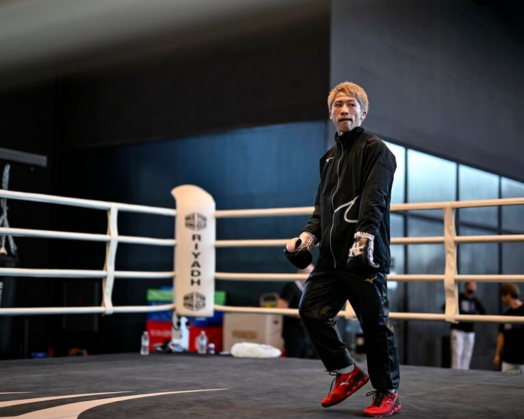 ピカソ戦直前、現地リヤドでの井上尚弥のジムワーク　©Hiroaki Finito Yamaguchi