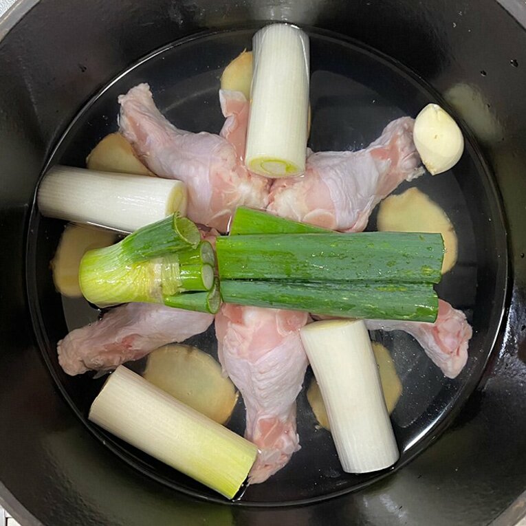 こんな感じで鍋に入れる