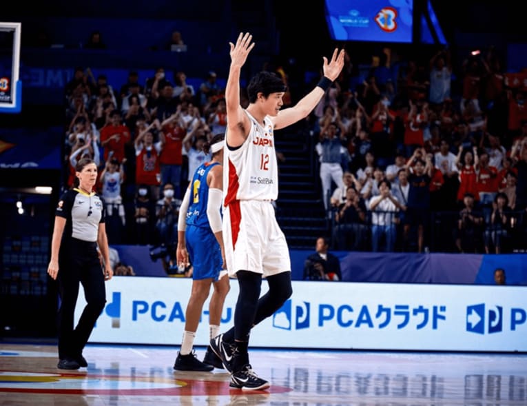 W杯カーボベルデ戦の渡邊雄太　©FIBA