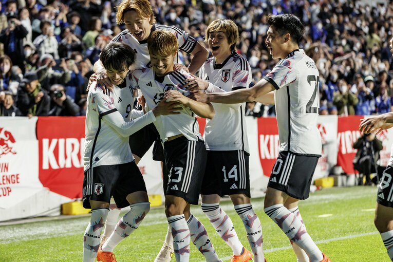 開始早々にゴールを決めた三笘薫　©︎Kiichi Matsumoto/JMPA