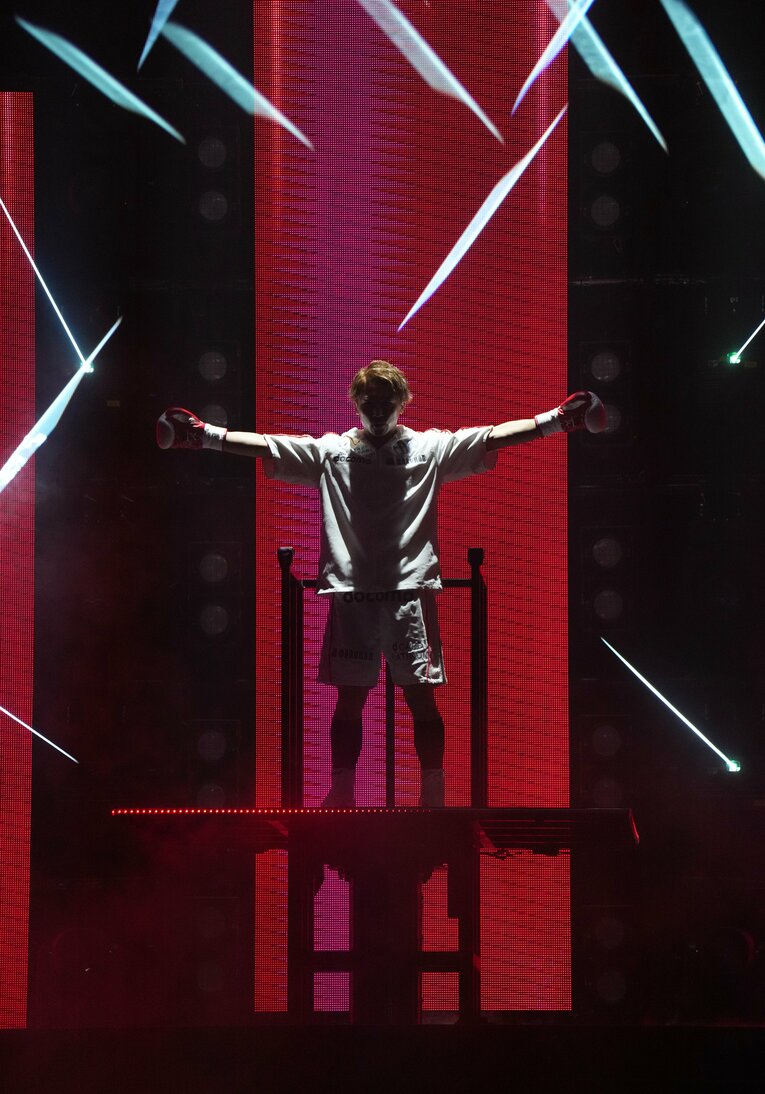 1月24日、有明アリーナ。井上尚弥の入場シーン　©Naoki Fukuda