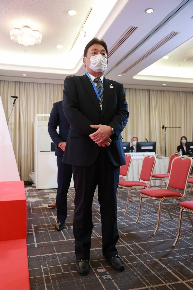 2022年ドラフト会議／ソフトバンク・藤本博史監督　©︎JMPA