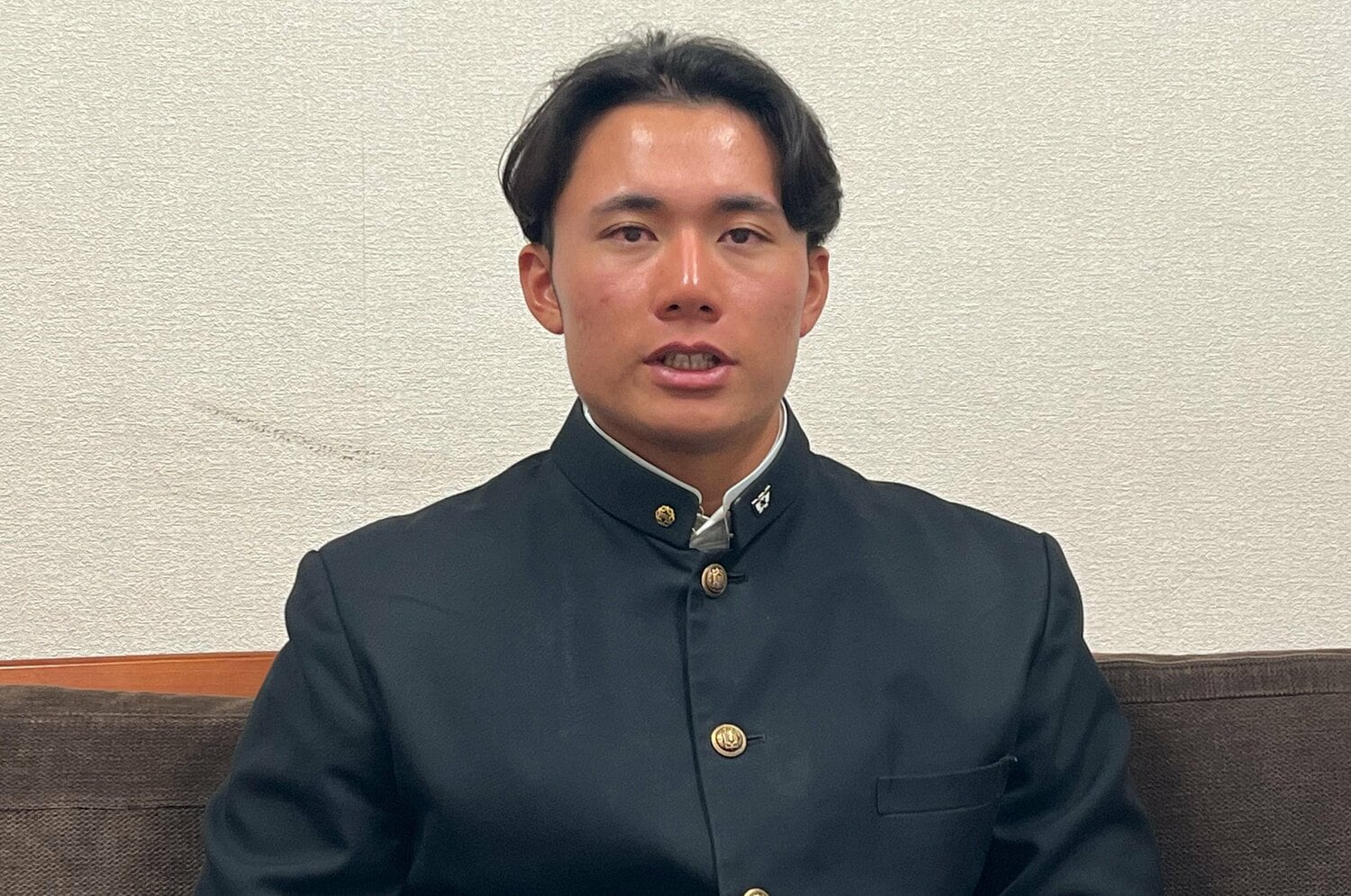 大学最後となるシーズン中にインタビューに応じてくれた清宮福太郎　©Takeshi Shimizu